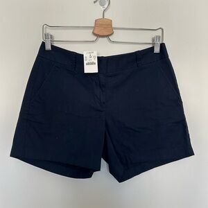 NWT J. Crew Factory 100% Cotton Chino Broken In Short Navy Size 6